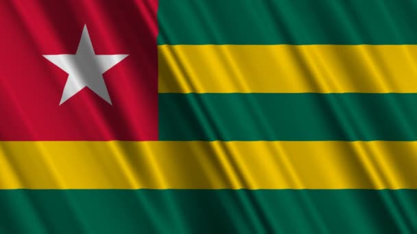 Togoische Flagge — Stockvideo