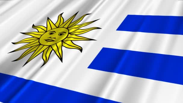 Bandeira do Uruguai — Vídeo de Stock