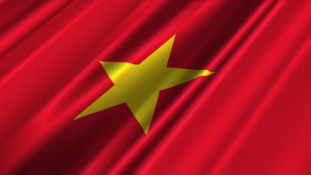 Vlag van Vietnam — Stockvideo