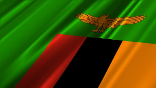 Bandera de Zambia — Vídeos de Stock