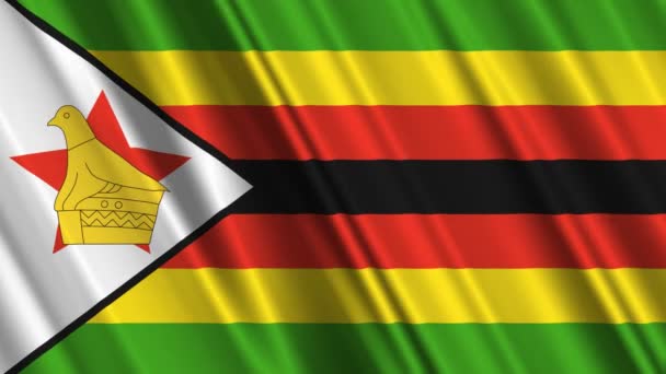 Bandeira do Zimbabué — Vídeo de Stock