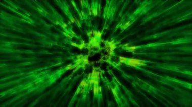 3B alanda animasyon döngüsü soyut camsı hatları.