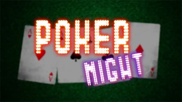 Ace poker med titeln loopande animation. — Stockvideo