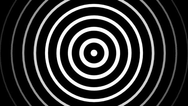 Hypnotische ritmische beweging van geometrische zwart en wit vormen — Stockvideo