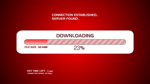Uploading computer screen graphic animation — Stock Video