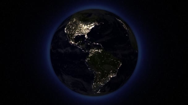 Rotation de la Terre la nuit 