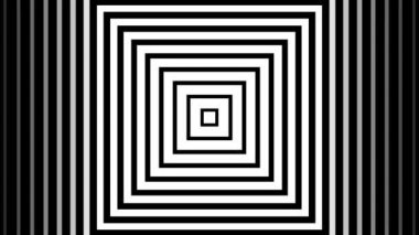siyah-beyaz geometrik şekiller hipnotik ritmik hareketi