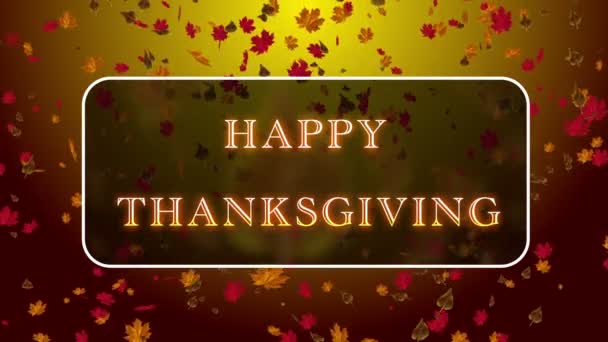 Glad Thanksgiving animation — Stockvideo