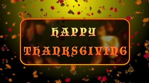 Glad Thanksgiving animation — Stockvideo