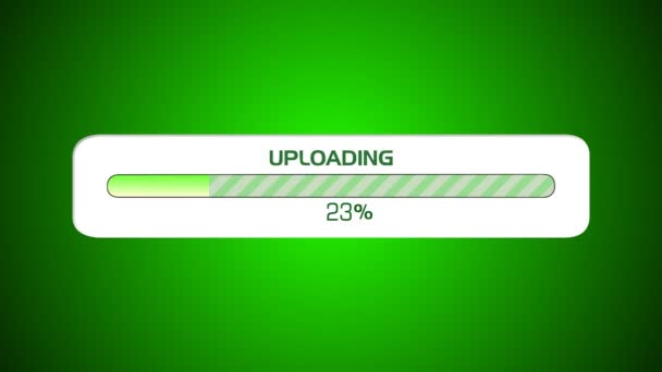 Uploading computer screen graphic animation. — Stock Video