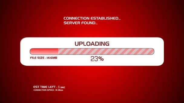 Uploading computer screen graphic animation. — Stock Video