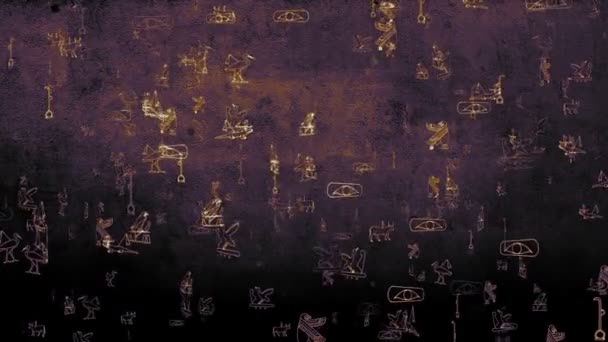 Hiéroglyphes flottant, volant dans l'espace 3D .