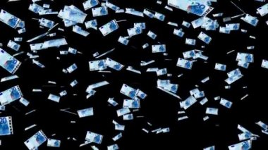 20 euro banknot düşen animasyon.