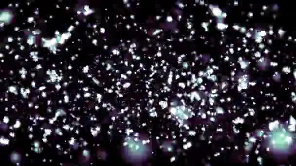 Atom particles in 3D space. — Stock Video