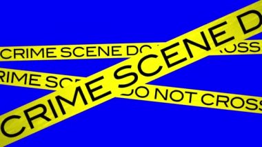 suç mahalli animasyon ile bluescreen arka plan.