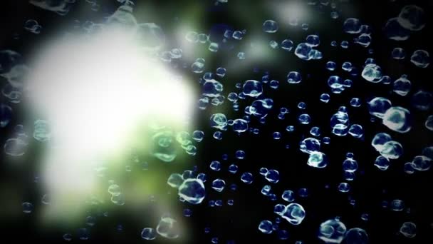 Beautiful RainDrops super-slowmotion animation — Stock Video