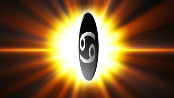 Cancer astrologique, signe horoscope boucle animation .