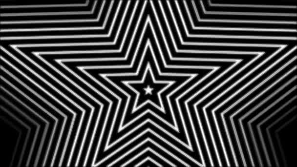 Mouvement rythmique hypnotique de formes géométriques noires et blanches 