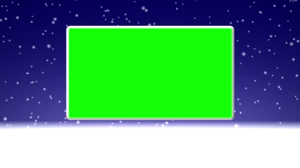 Zöld képernyő-val hurok hulló hó-animáció. — Stock videók