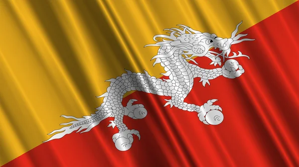 Bhutan Flag — Stock Photo, Image