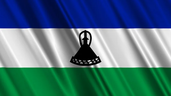 Bandera Lesotho — Foto de Stock