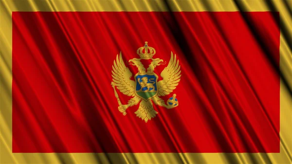 Montenegros flagga — Stockfoto