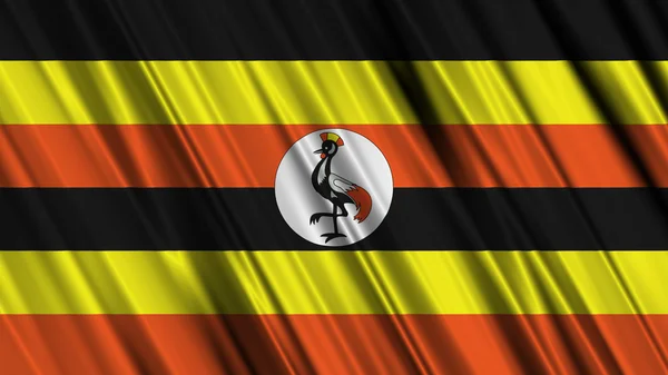 Uganda bayrağı — Stok fotoğraf