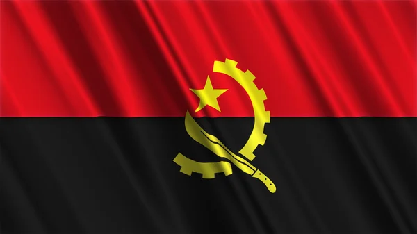Flaga Angoli — Zdjęcie stockowe
