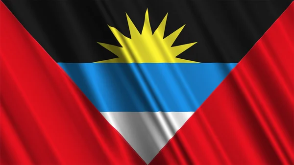 Vlag van Antigua en Barbuda — Stockfoto