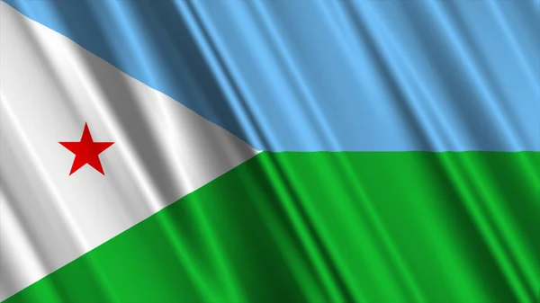 Vlag van Djibouti — Stockfoto