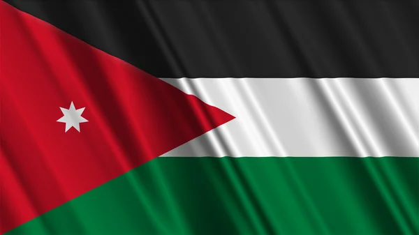 Bandiera della Giordania — Foto Stock