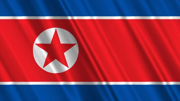 Corea del Norte bandera — Foto de Stock