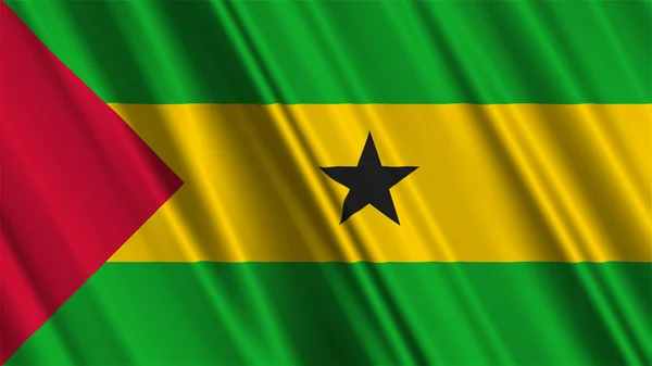 Sao tomea und principe flagge — Stockfoto