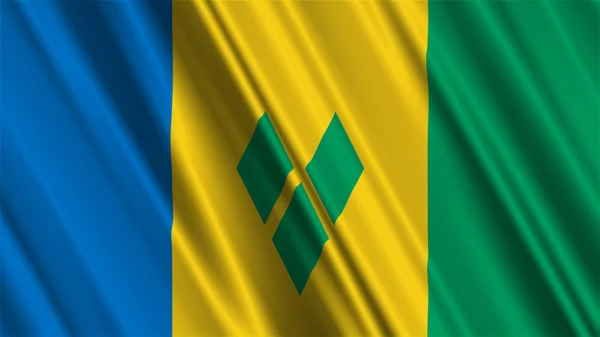 St Vincent And The Grenadines Flag — Stock Photo, Image