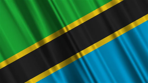 Drapelul Tanzaniei — Fotografie, imagine de stoc