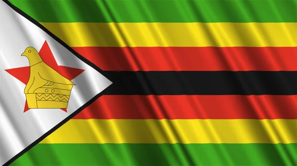 Σημαία της Ζιμπάμπουε — Φωτογραφία Αρχείου