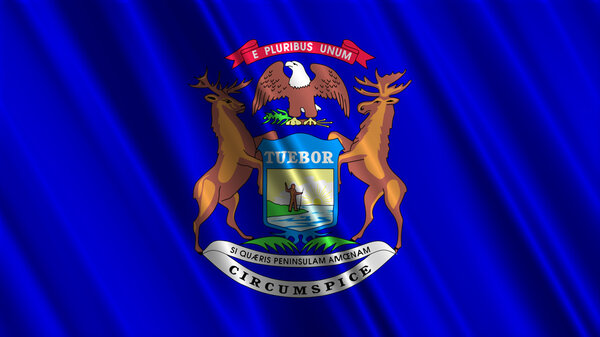 Флаг штата Мичиган
