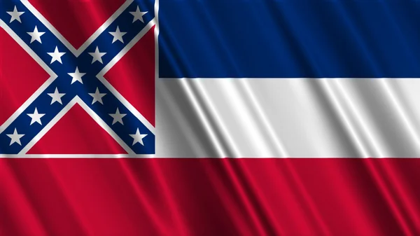 Flaga stanu Missisipi — Zdjęcie stockowe