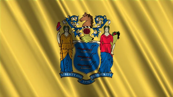Vlajka státu New jersey — Stock fotografie