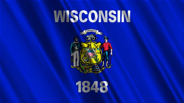 Bandera del Estado de Wisconsin — Foto de Stock