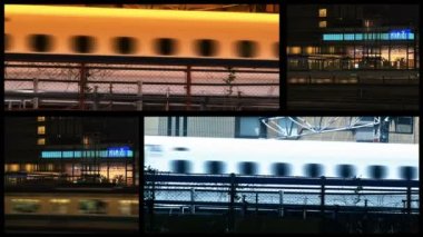 yüksek hızlı tren şehrin içinden seyahat