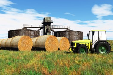 Tarım hasat kavramı 3d render