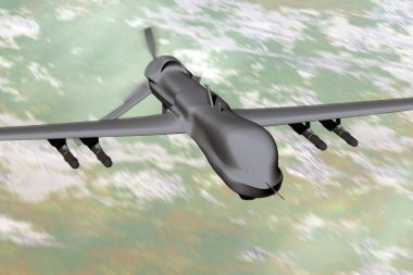 MQ1 Predator Type Drone 3D artwork clipart
