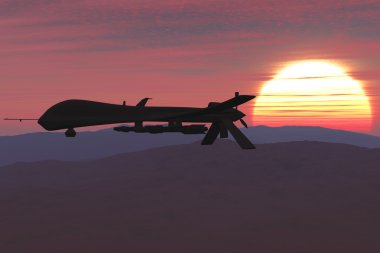 Mq1 yırtıcı hayvan türü dron 3d resimler