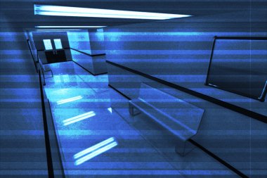 Korkunç korku hastane koridoru