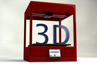 3D yazıcı makine üç boyutlu baskı teknolojisi 3d render