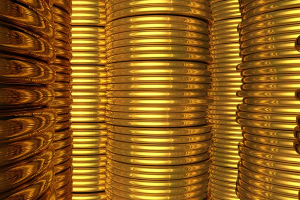 Zlatá mince 3d obrázek — Stock fotografie