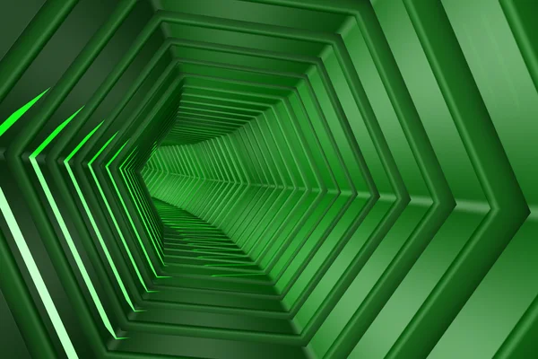 Hexagon Tunnel 3D illustration — Stock Photo, Image