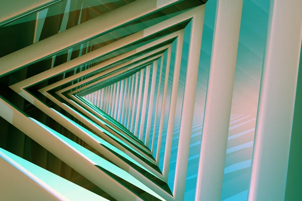 Triângulo Túnel Ilustração 3D — Fotografia de Stock
