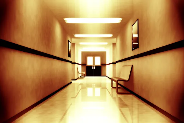 Scary Horror Hospital Corridor — Stock Photo, Image